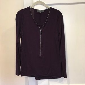 100% Merino Wool zip top